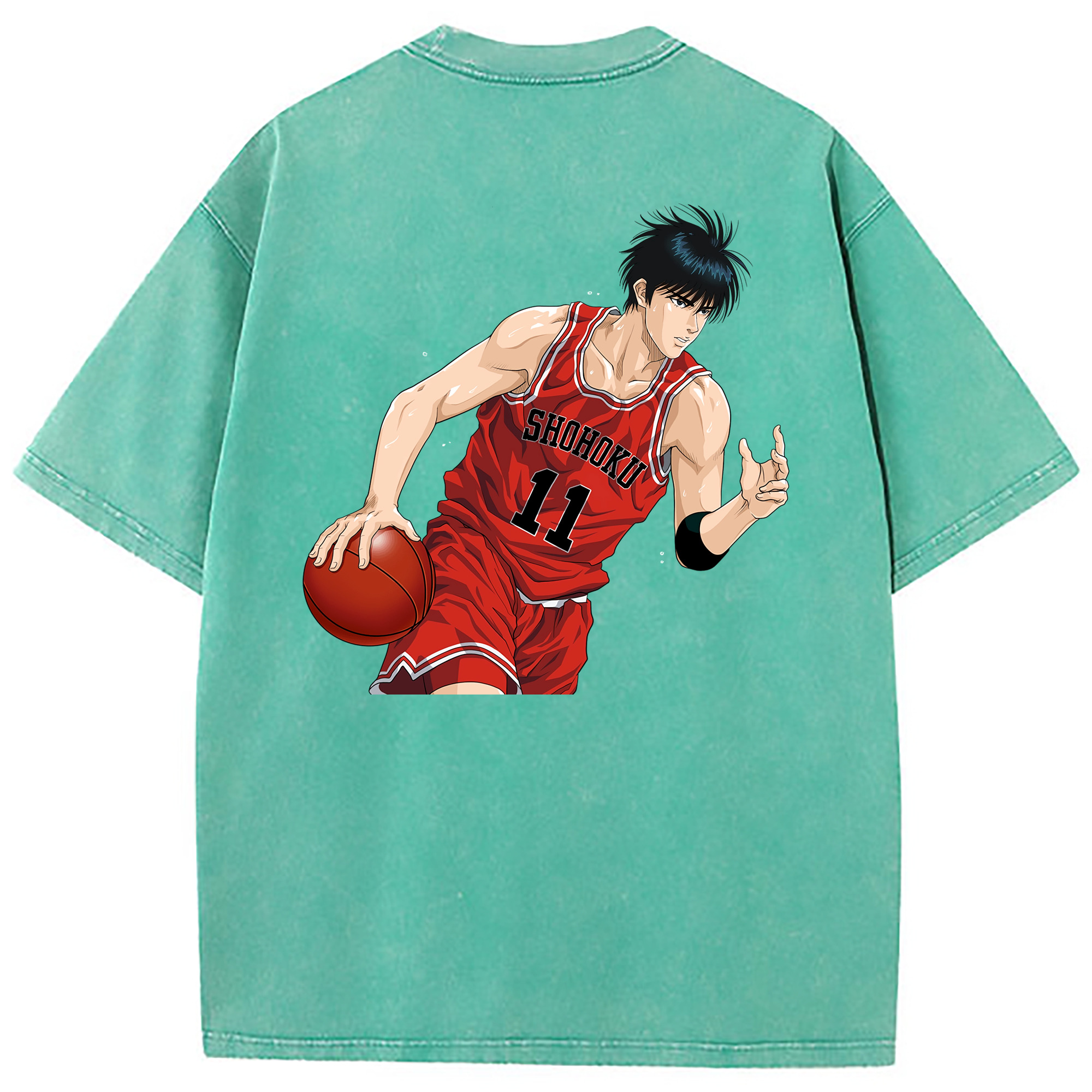 （画像用） SLAM DUNK／スラムダンク 綿100% ヴィンテージ風 半袖Tシャツ（背面プリント）
